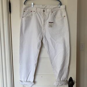 Levi's White Relaxed Fit Jeans with Modern Jogger Style